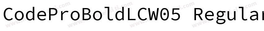 CodeProBoldLCW05 Regular Regular字体转换